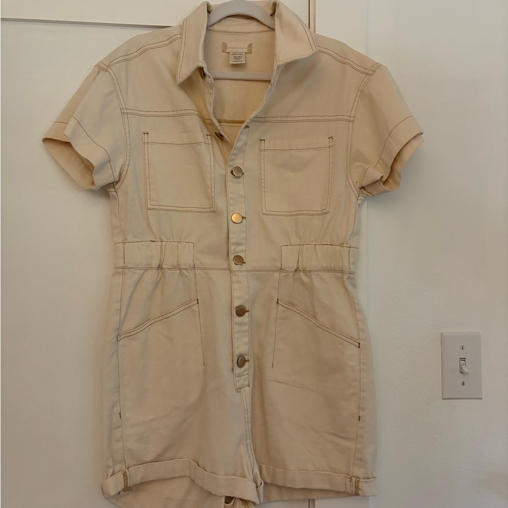 Altar'd State Cream Button-Up Top